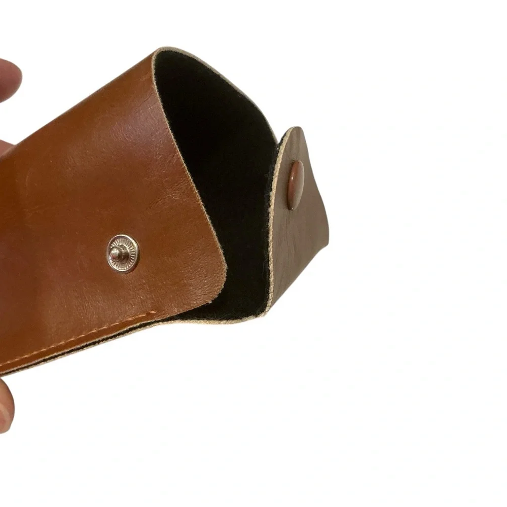 Vintage true Religion soft shell sunglasses eyeglasses pouch brown leather